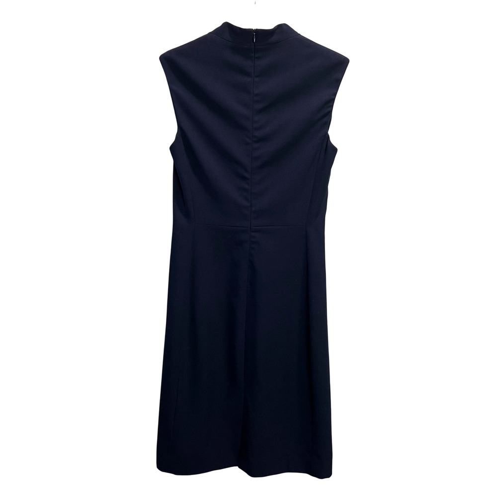 MM LaFleur Aditi Dress Navy Sleeveless Sheath V-Neck Professional Workwear Sz 2‎ - Picture 5 of 8